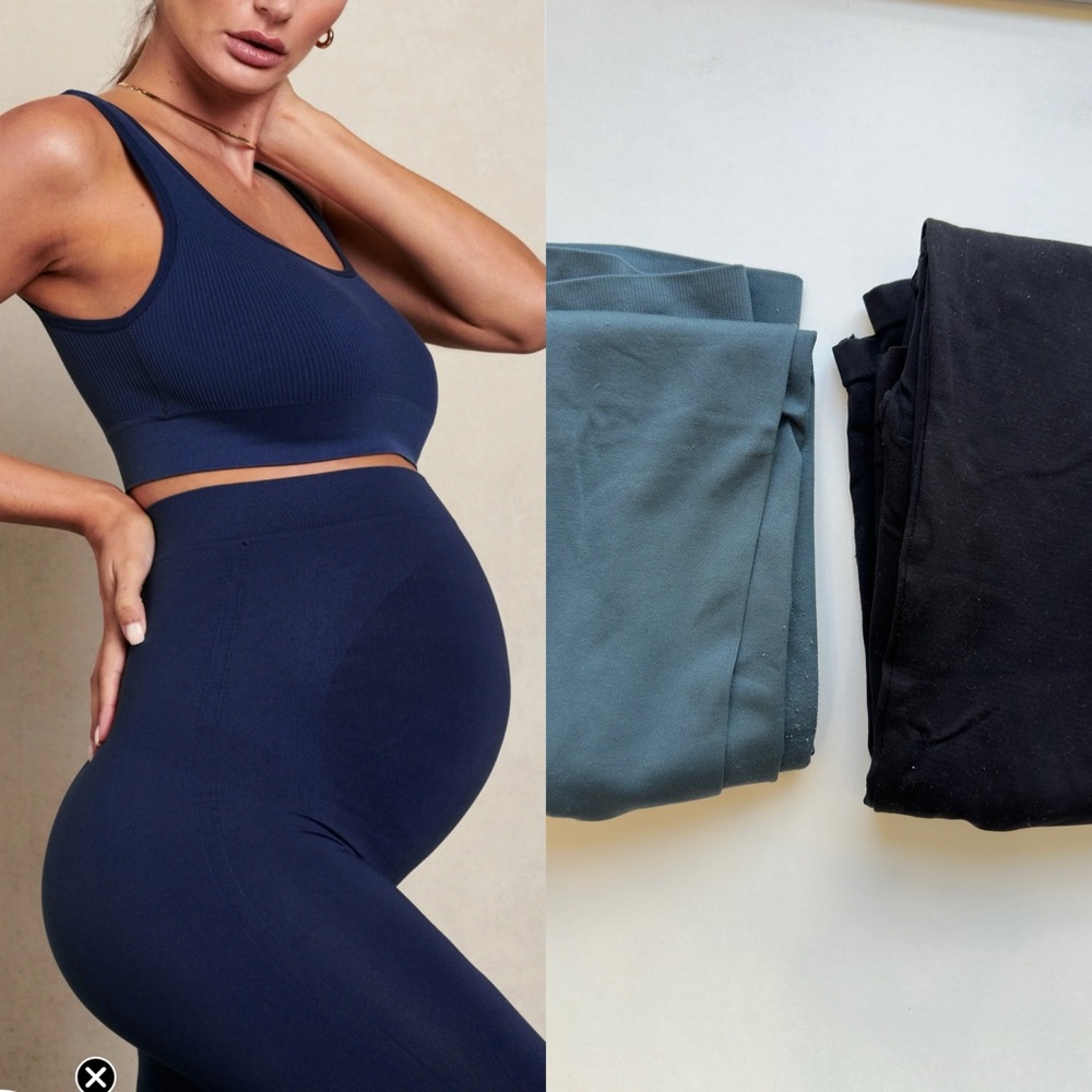 BLANQI Maternity Leggings - Navy and Black